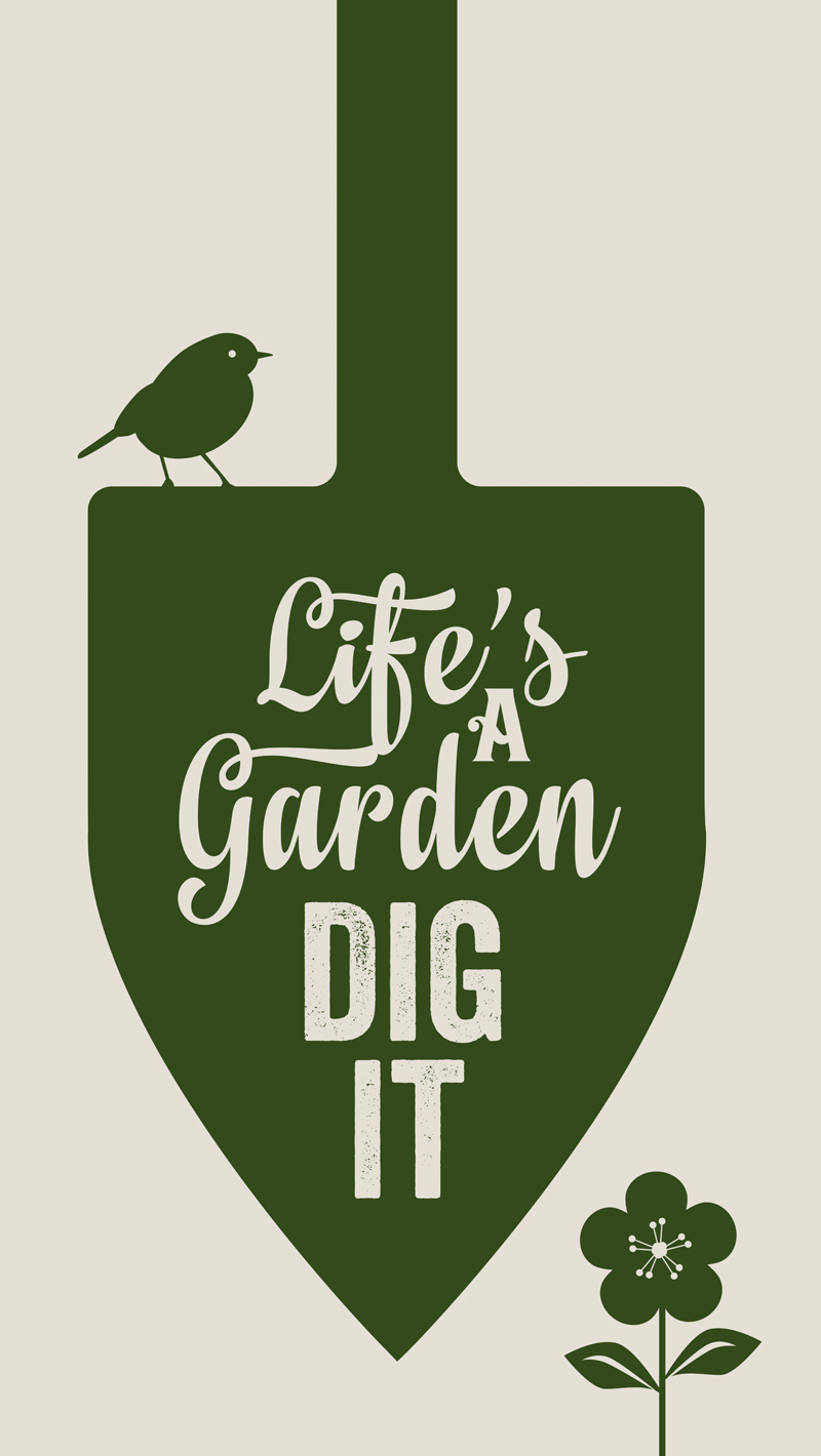 Lifes A Garden Dig It Textile Gift Products Textures Textiles